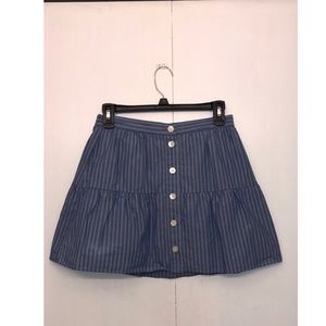 Madewell striped button up skirt